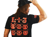 NJPW's Tetsuya Naito wearing LIJ x Aguila Black x Red T-shirt - Los Ingobernables de Japon