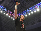 NJPW Bullet Club Jay White wearing Switchblade Era T-shirt