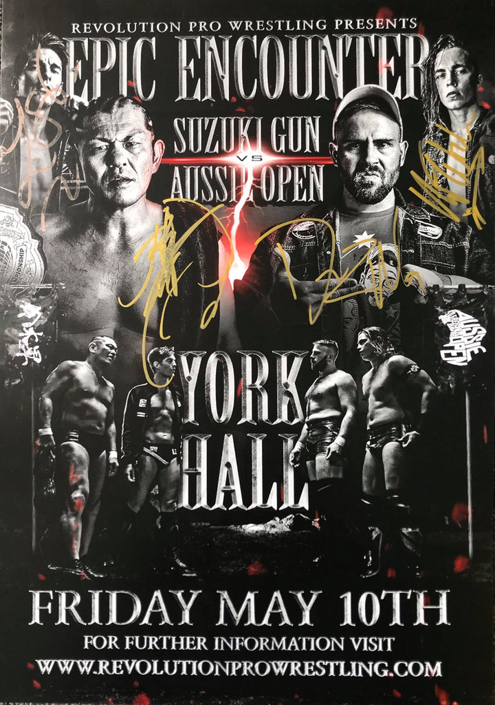 Signed Epic Encounter 2019 Poster - Suzuki Gun & Aussie Open