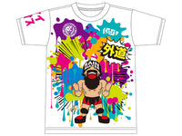 CHAOS Bullet Club 4x IWGP Junior Heavyweight Tag Team Champion, Gedo, by grabbing his brand new Everyone is Colourful Tee. NJPW New Japan Pro Wrestling