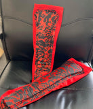 Red and Black Patterned Kickpads