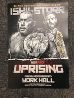 Signed Uprising 2018 poster of David Starr & Tomohiro Ishii