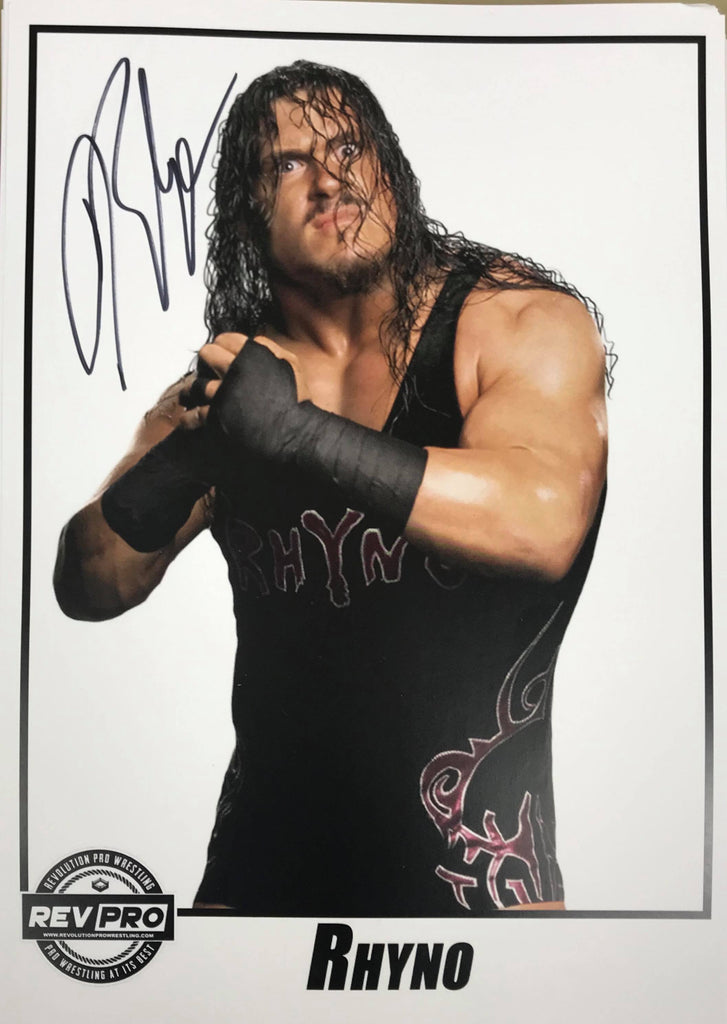 Rhyno print signed ECW,WWF,WCW,TNA