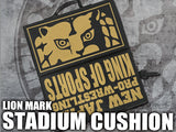 NJPW Black and Gold Lion Mark Stadium Cushion.