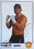 NJPW Signed A4 Print of Chaos member Gedo