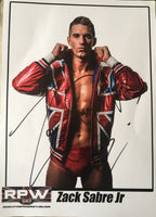 Signed Zack Sabre Jr A4 Print