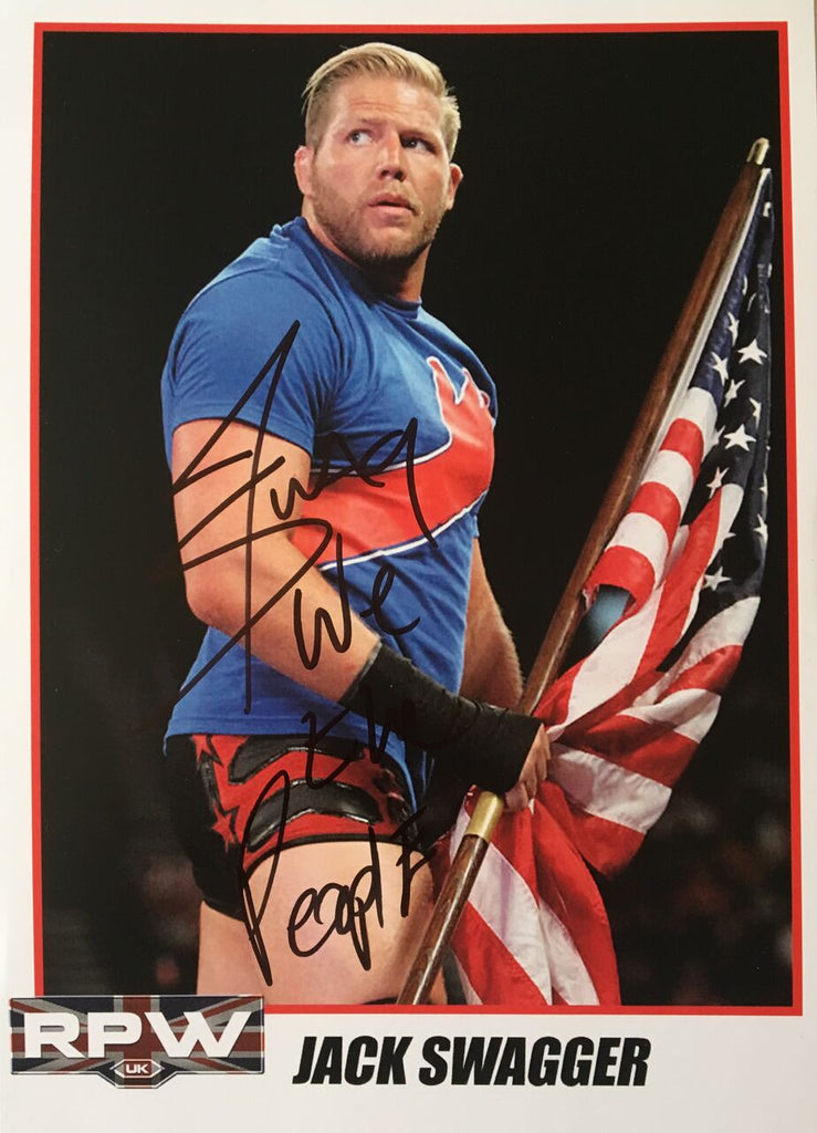 Signed A4 Print of former WWE Superstar Jack Swagger