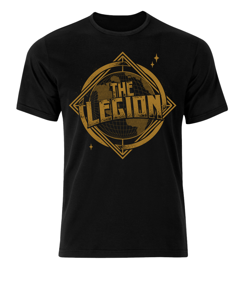 The Legion faction T-shirt includes The Haskins, Sha Samuels, The Great-O-Khan, Rampage Brown & Gideon Grey