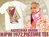 Kazuchika Okada NJPW 1972 Picture T-shirt Official UK NJPW T-shirt Stockist